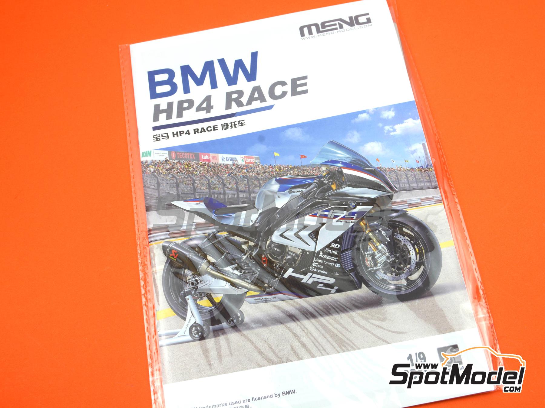 Meng Model MT-004: Motorbike scale model kit 1/9 scale - BMW HP4